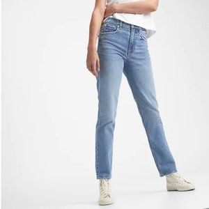 GAP Sky High Straight Leg Blue Jeans